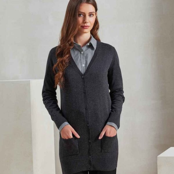 Premier Ladies Longline V Neck Cardigan